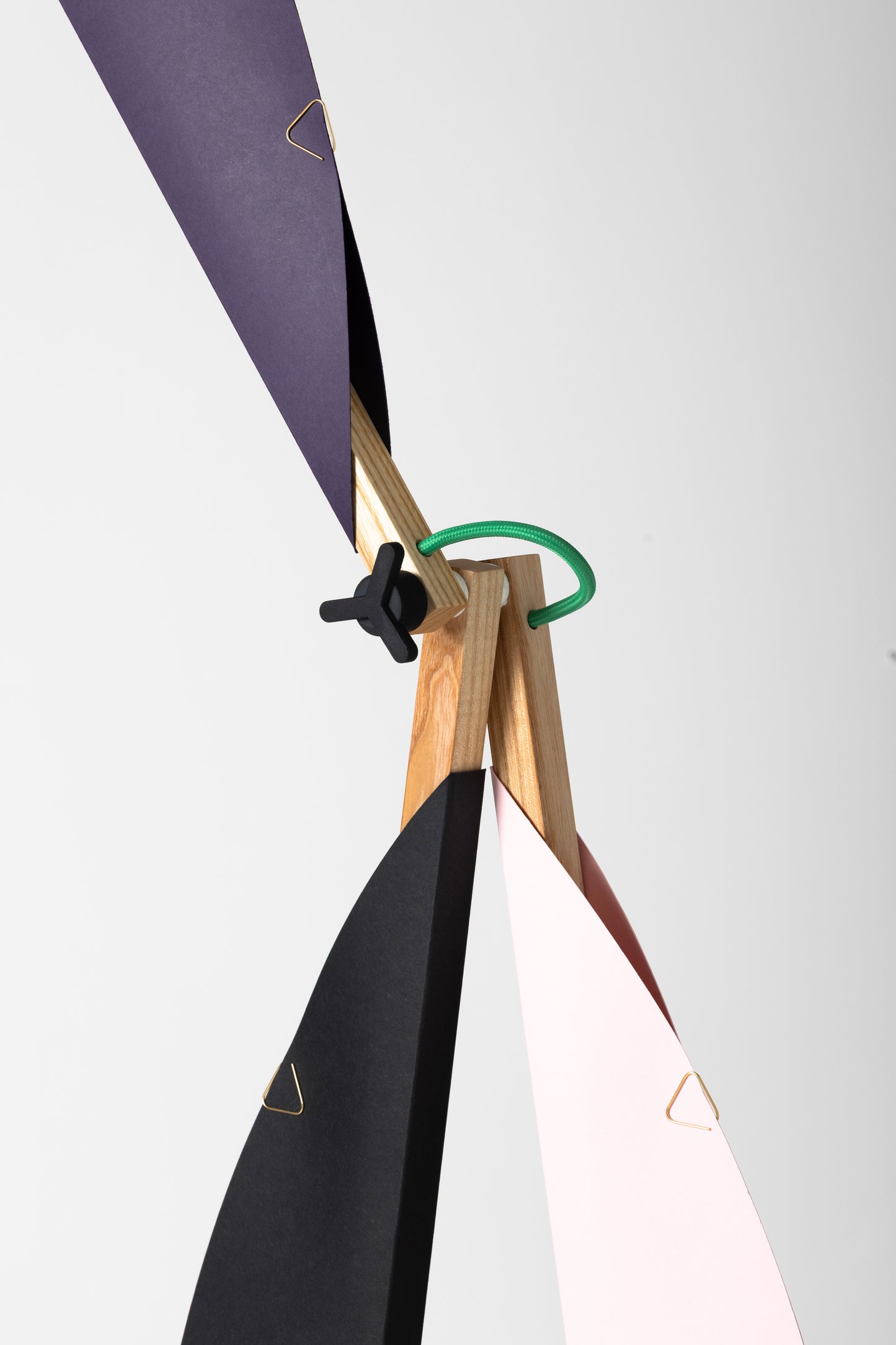 A floor lamp with HALFMOON add-ons