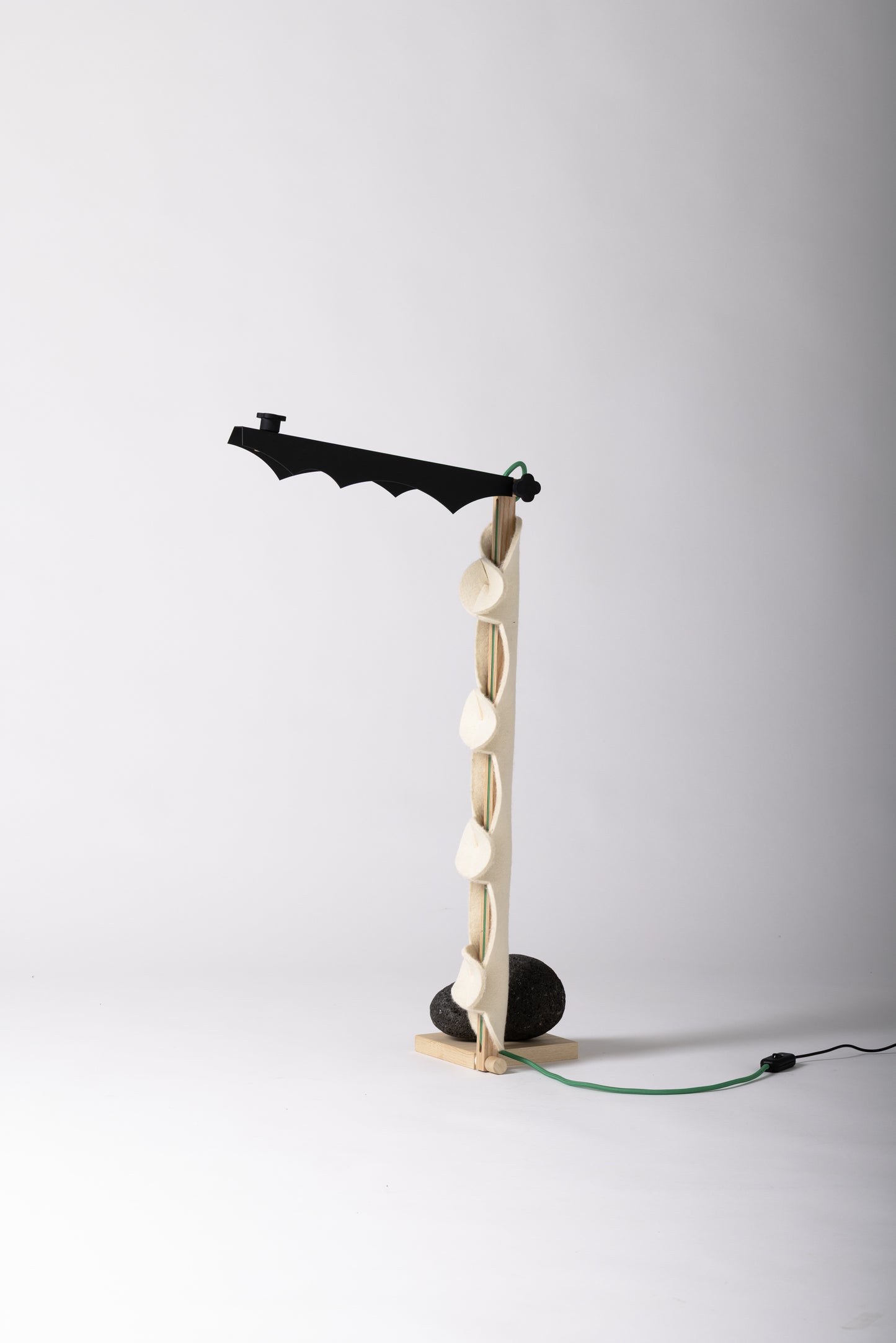 L table lamp with OLOP sleeve & DIP cardboard shade