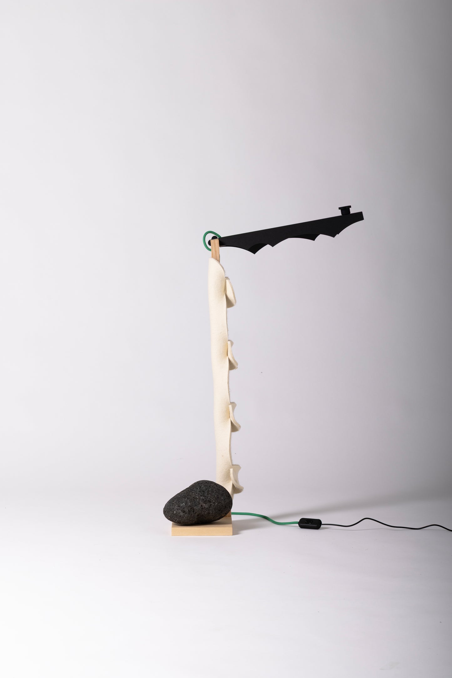 L table lamp with OLOP sleeve & DIP cardboard shade