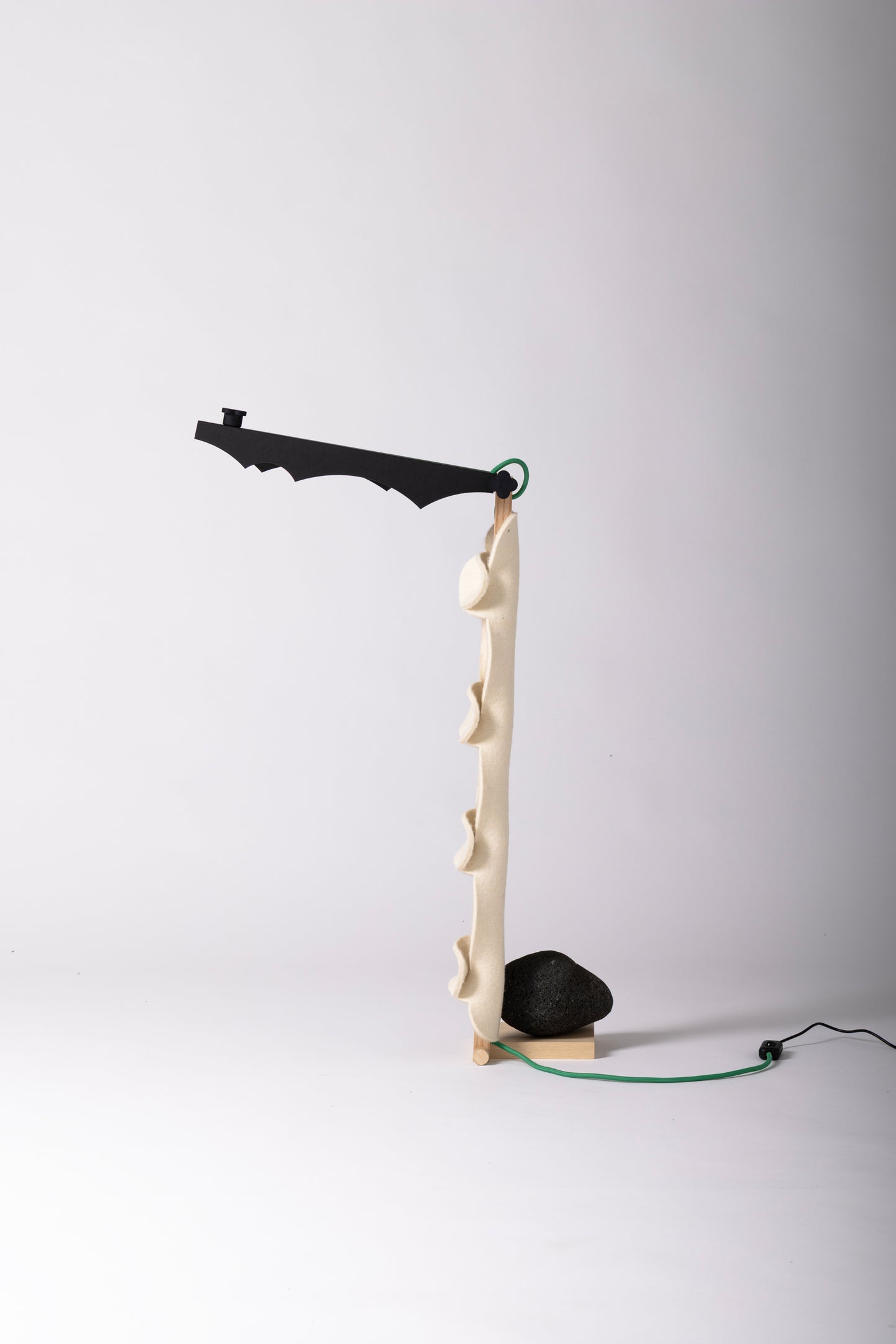 L table lamp with OLOP sleeve & DIP cardboard shade