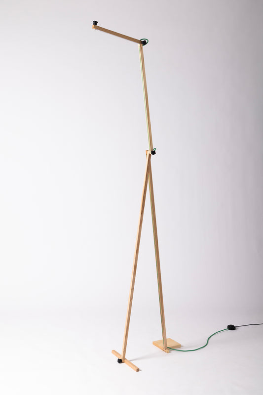 A floor lamp