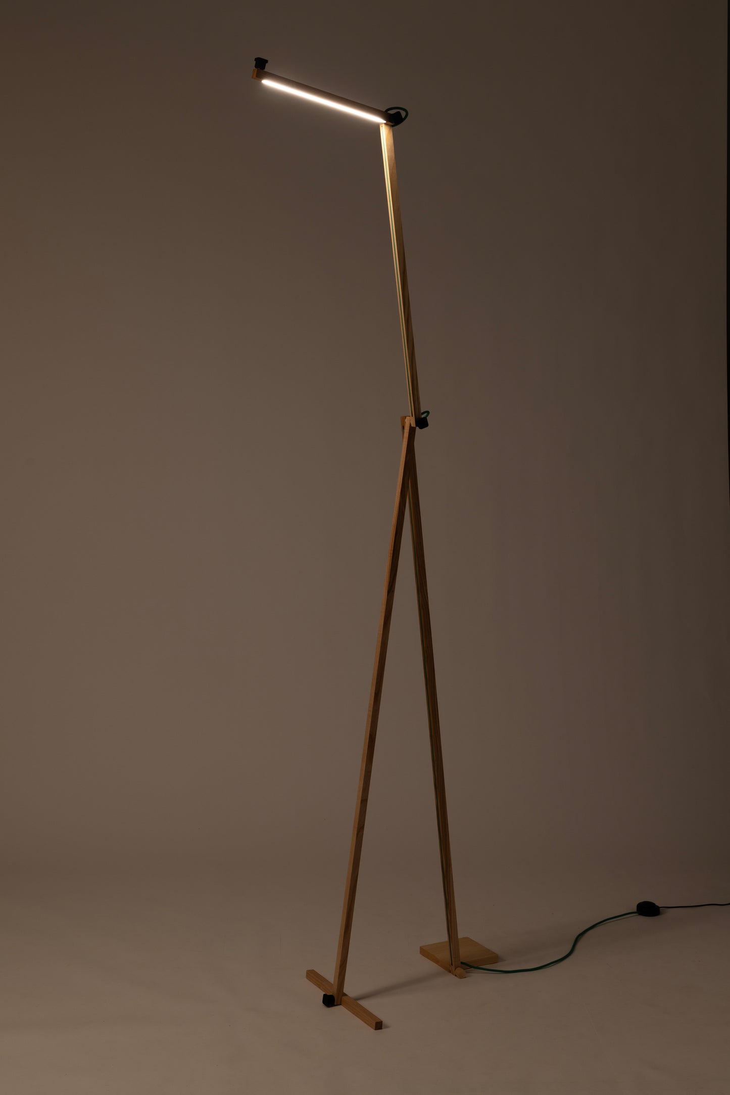 A floor lamp