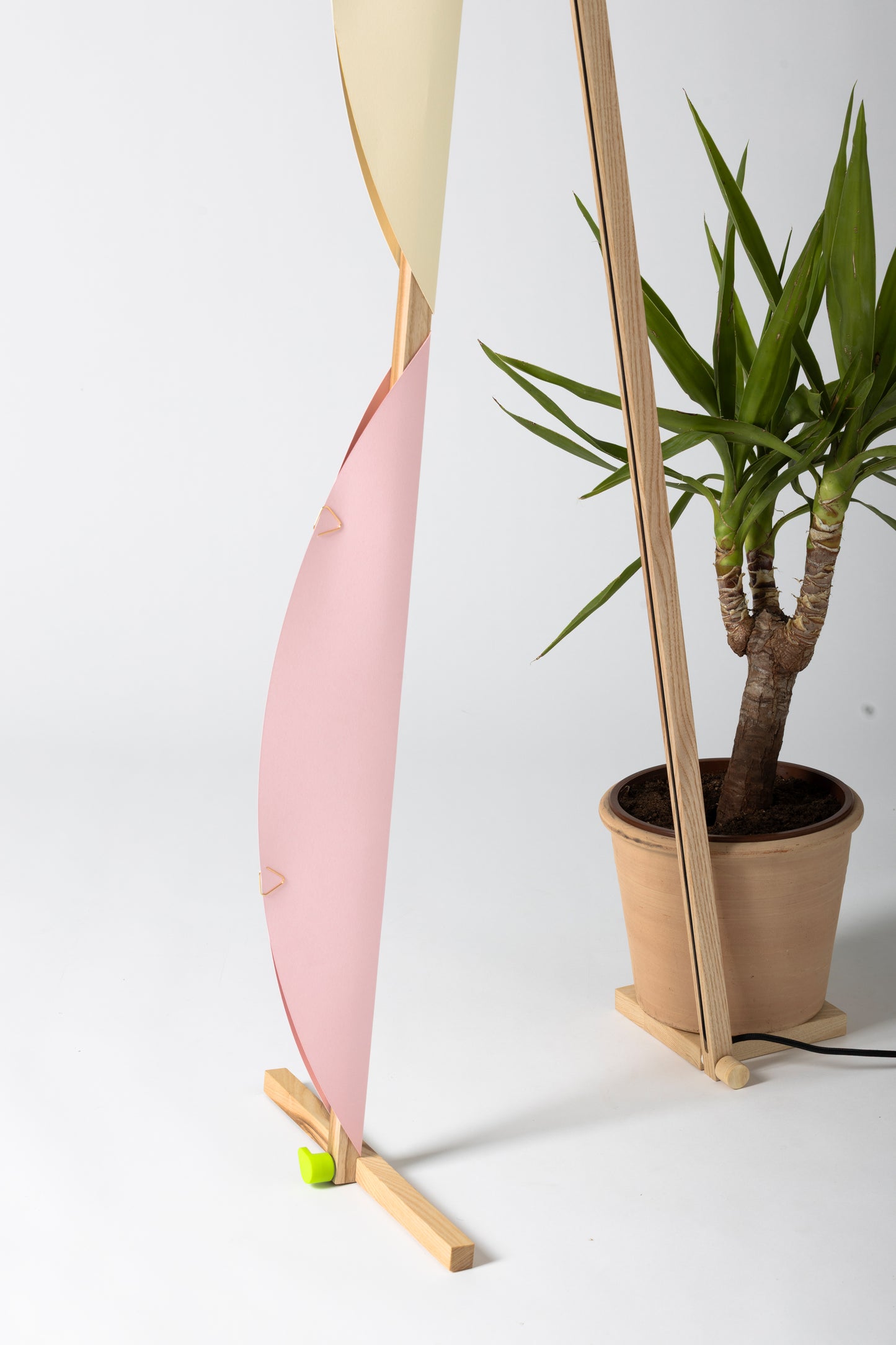 A floor lamp with HALFMOON add-ons and shade & CLIP add-ons