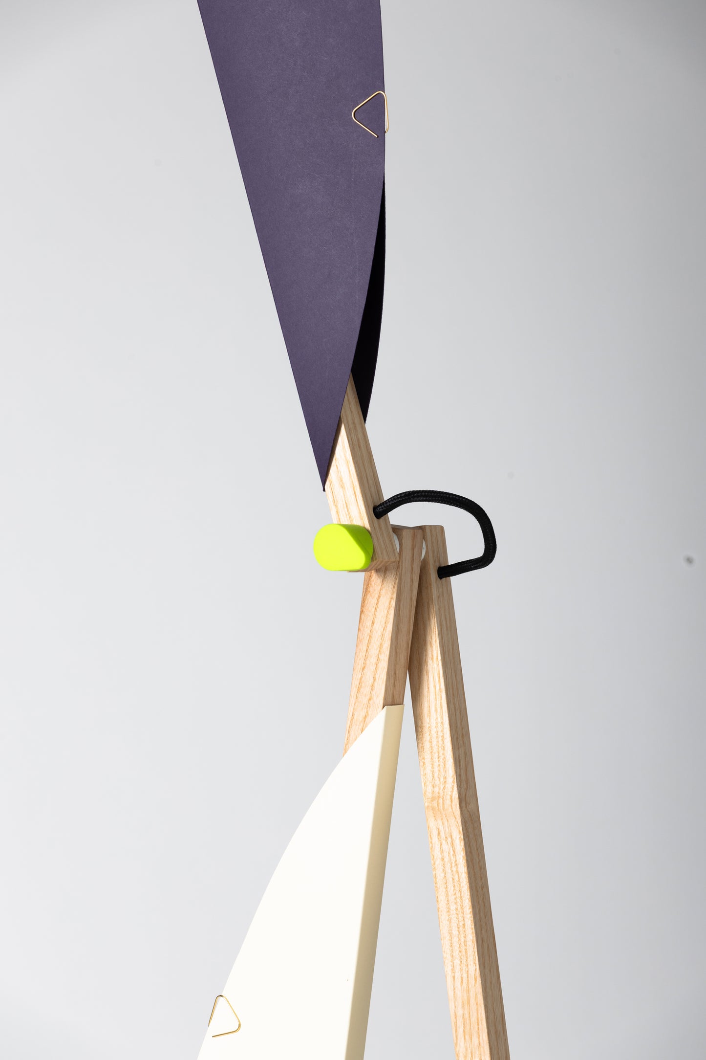 A floor lamp with HALFMOON add-ons and shade & CLIP add-ons