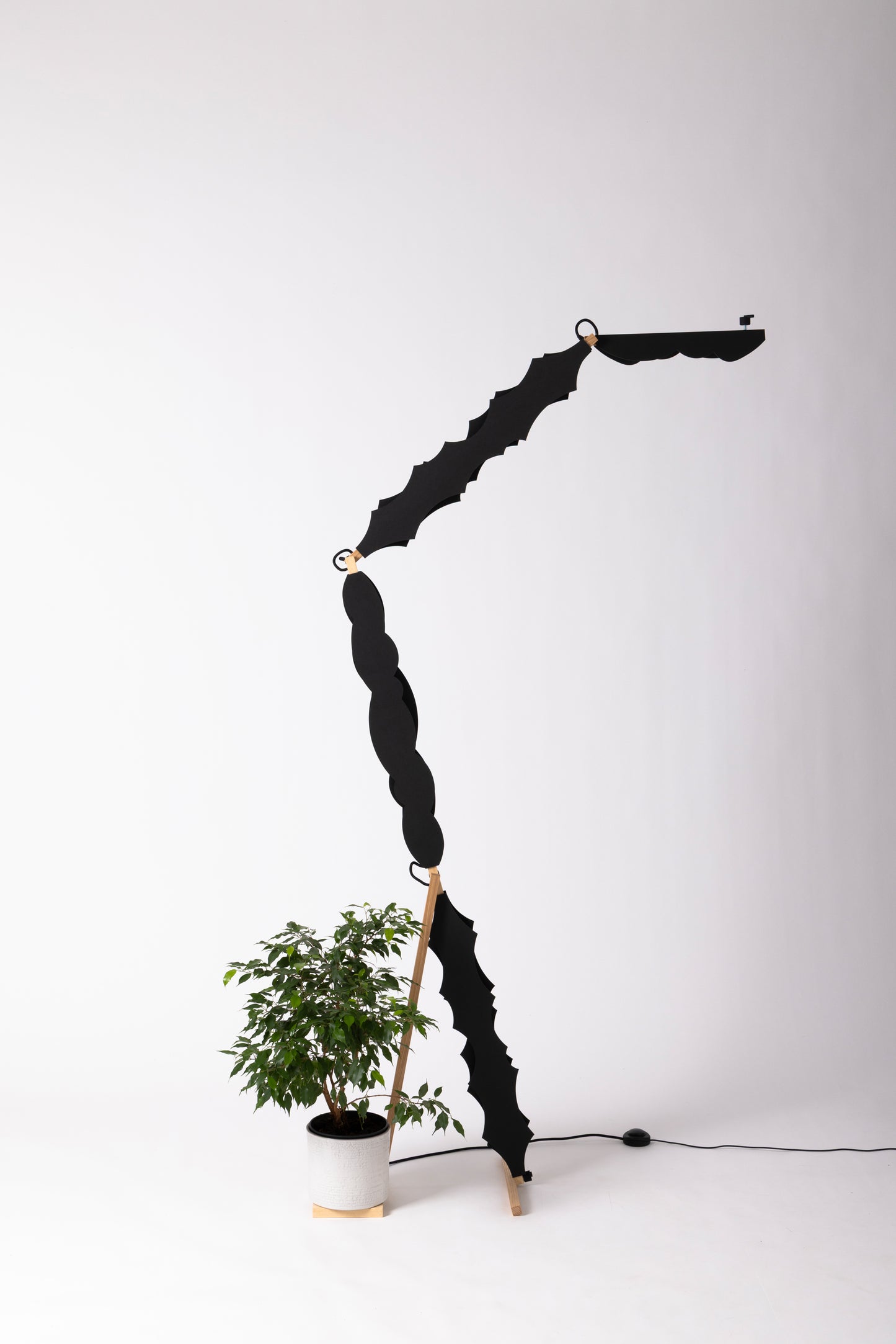 S floor lamp with DIP add-ons & BLIP add-on and shade