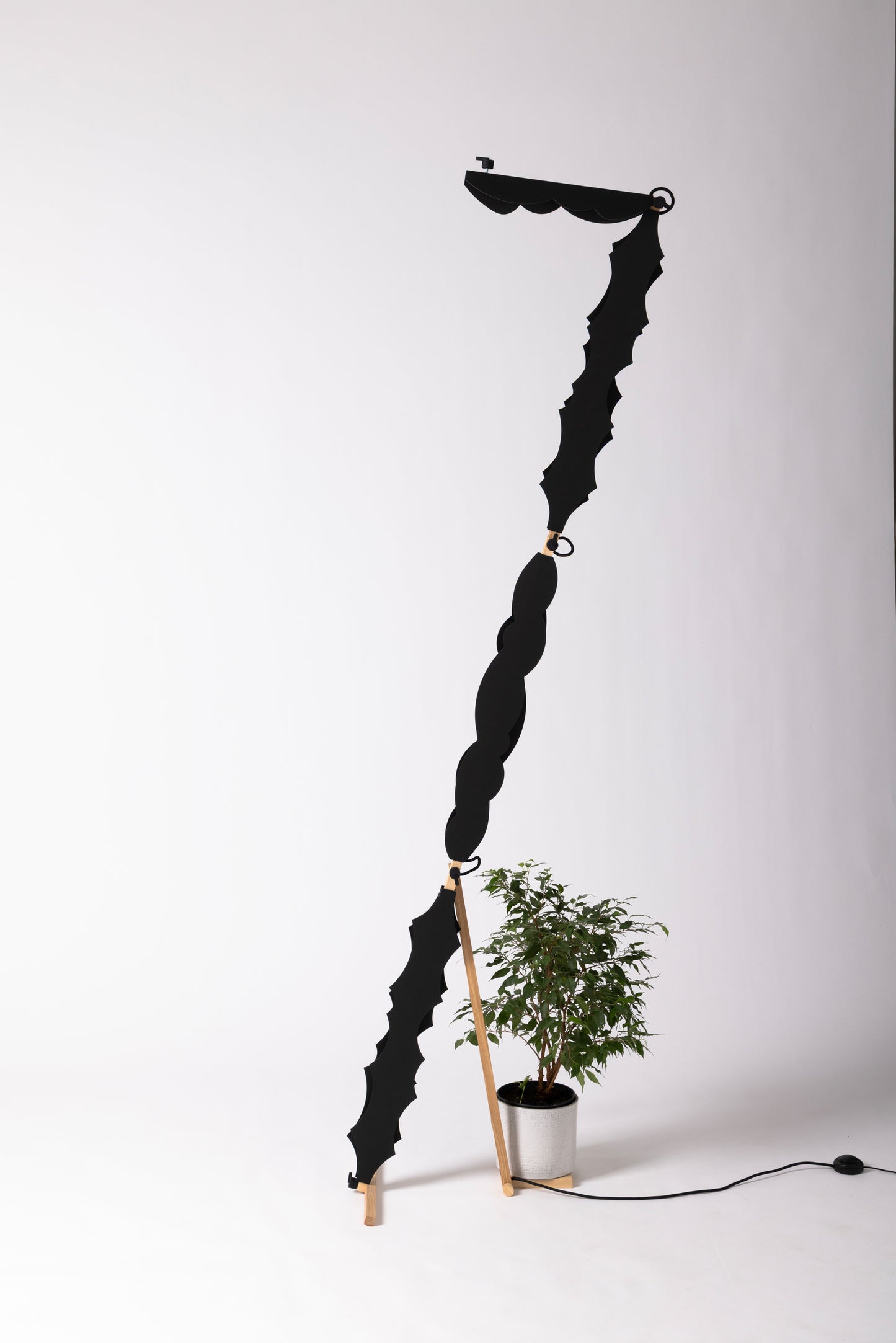 S floor lamp with DIP add-ons & BLIP add-on and shade