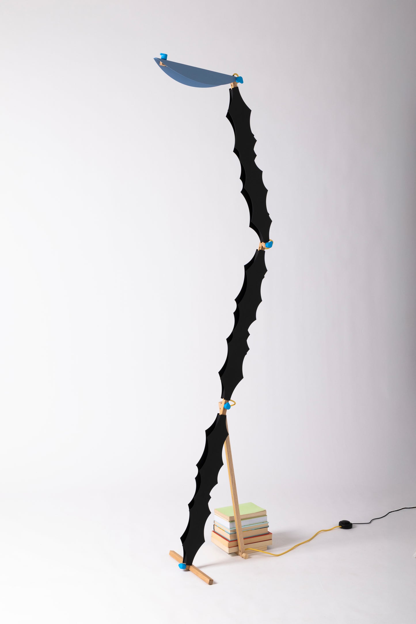 S floor lamp with DIP cardboard add-on and HALFMOON shade