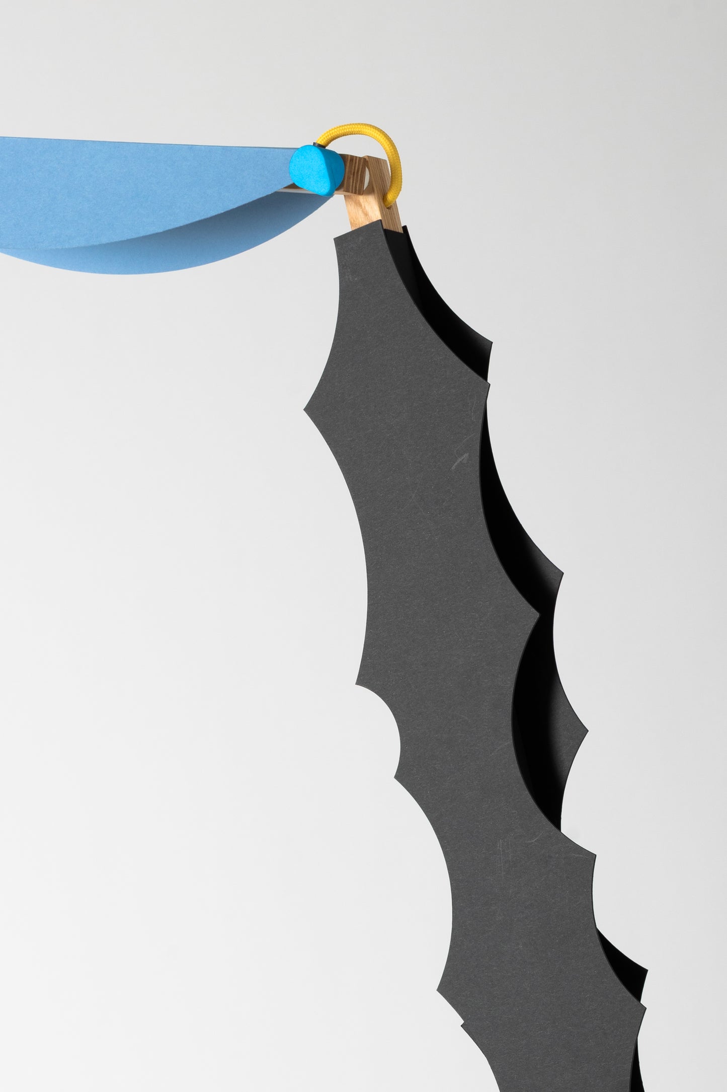 S floor lamp with DIP cardboard add-on and HALFMOON shade