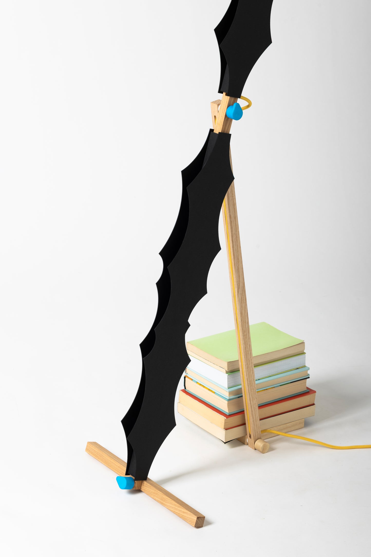 S floor lamp with DIP cardboard add-on and HALFMOON shade