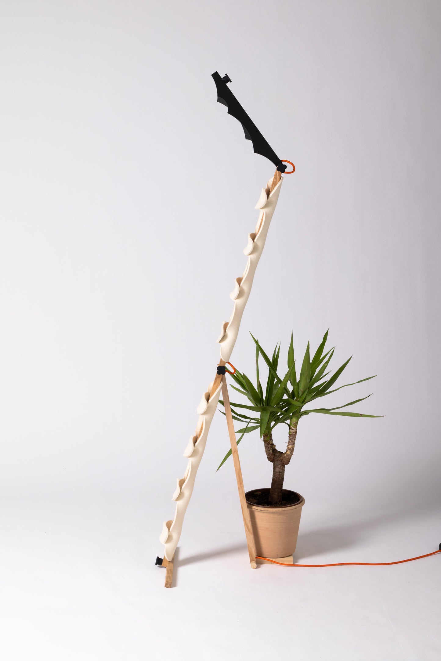 T floor lamp with OLOP sleeve & DIP shade